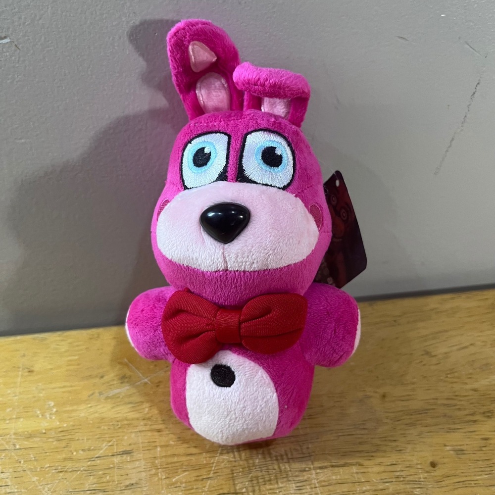 Funko FNAF Pink Bonnie Plush Toy 8" Pink Vtg 2016 Red Bow NWT